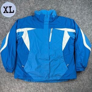 LL Bean Blue Women’s Insulated Ski Snow Nylon Zip Up Jacket